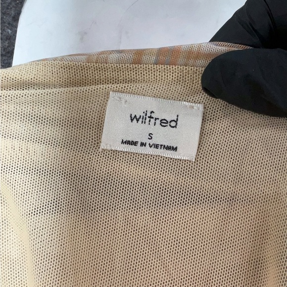 Wilfred Plaid Midi Dress in Cream and Tan - Picture 4 of 5